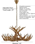 Resin Antler Ceiling Light Fixtures - From Where -