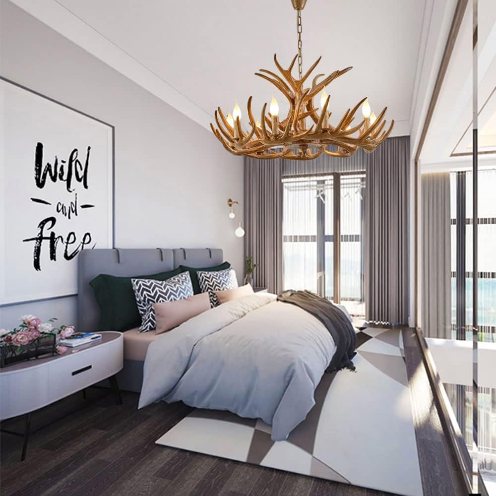 Resin Antler Ceiling Light Fixtures - From Where -