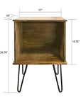 Retro End Table with Album Storage - From Where -