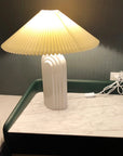 Retro Table Lamp with Fabric Lampshade - From Where -