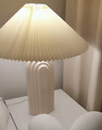 Retro Table Lamp with Fabric Lampshade - From Where -
