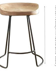 Retro Wood High Bar Stools - From Where -