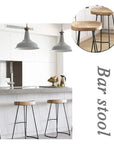 Retro Wood High Bar Stools - From Where -