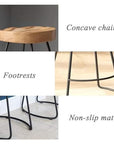 Retro Wood High Bar Stools - From Where -