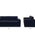 Riley 84" Velvet Sofa Bed - Hale Ink - From Where -