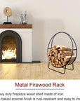 Ring Fireplace Firewood Storage Rack - From Where -