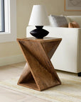Rivera Solid Wood End Table - From Where -