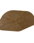 Roche Brown Ash Geometric Coffee Table - From Where Finds -