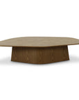 Roche Brown Ash Geometric Coffee Table - From Where Finds -