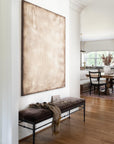 Rodin Brown Velvet Bench - From Where -