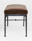 Rodin Brown Velvet Bench - From Where -