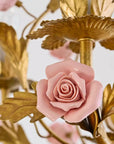 Rose Candelabra Metal Chandelier - From Where -
