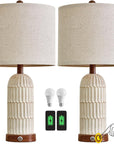 Roslyn Metal USB Table Lamp (Set of 2) - From Where -