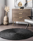 Round Braided Jute Rug - From Where Finds -
