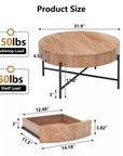Round Coffee Table with Storage - From Where -