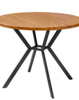Round Dining Table with Cross Metal Legs - From Where -
