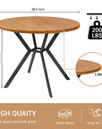 Round Dining Table with Cross Metal Legs - From Where -