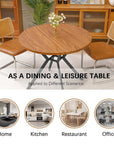 Round Dining Table with Cross Metal Legs - From Where -