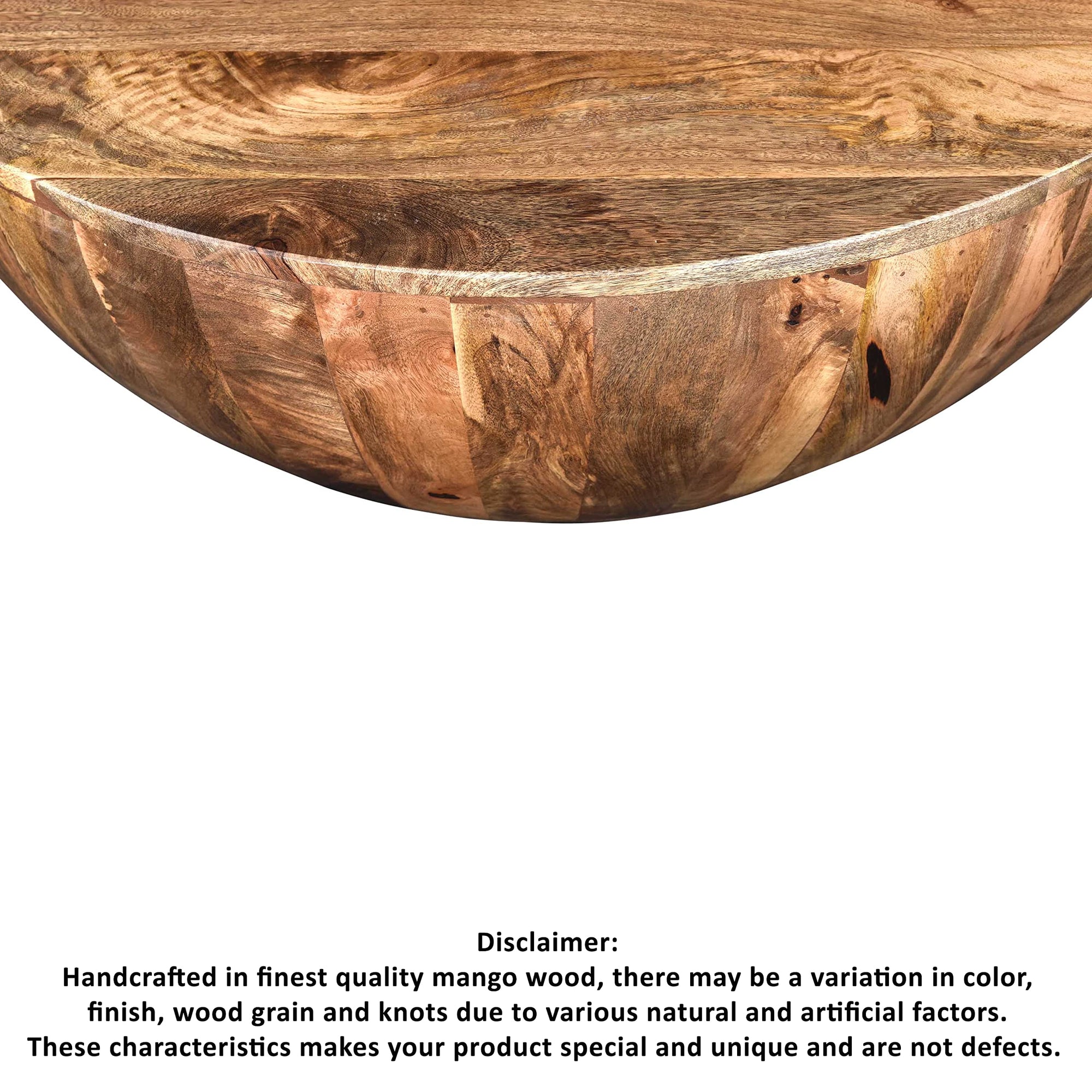 Round Mango Wood Coffee Table - From Where -