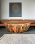 Round Mango Wood Coffee Table - From Where -
