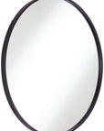 Round Matte Black Vanity Wall Mirror - From Where -