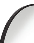 Round Matte Black Vanity Wall Mirror - From Where -