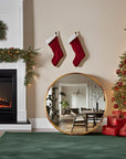 Round Metal Framed Accent Mirror - From Where -