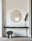 Round Metal Framed Accent Mirror - From Where -