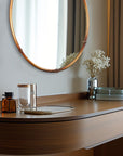 Round Metal Framed Accent Mirror - From Where -