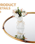 Round Metal Framed Accent Mirror - From Where -