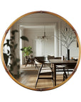 Round Metal Framed Accent Mirror - From Where -