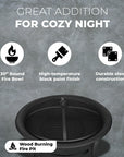 Round Outdoor Wood Burning Fire Pit - From Where -