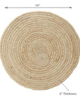 Round Rope Braided Placemat Set of 12 - From Where -