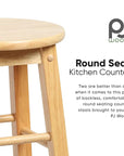 Round - Seat 24 - Inch Kitchen Stools - From Where -