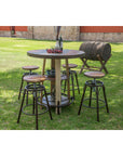 Round Solid Pine Wood Bistro Table - From Where -