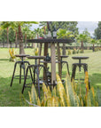 Round Solid Pine Wood Bistro Table - From Where -
