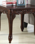 Roundhill Furniture Traditional Ornate Detailing Wood End Table - From Where -