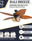 Royal Palm 52" Tropical Ceiling Fan - From Where -