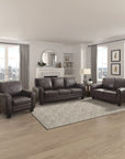 Rubin 85" Bonded Leather Sofa - From Where -