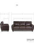 Rubin 85" Bonded Leather Sofa - From Where -