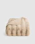 Ruched Faux Fur Throw - From Where Finds -
