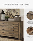 Rustic 6 Drawer Dresser - From Where -