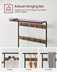 Rustic Brown Coat Rack - From Where -