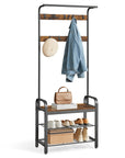 Rustic Brown Coat Rack - From Where -