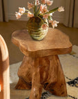 Rustic Cedar Stump End Table - From Where -