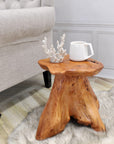 Rustic Cedar Stump End Table - From Where -