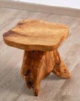 Rustic Cedar Stump End Table - From Where -