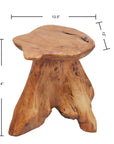 Rustic Cedar Stump End Table - From Where -