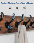 Rustic Coat Rack with 10 Hooks - From Where -