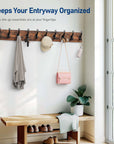 Rustic Coat Rack with 10 Hooks - From Where -